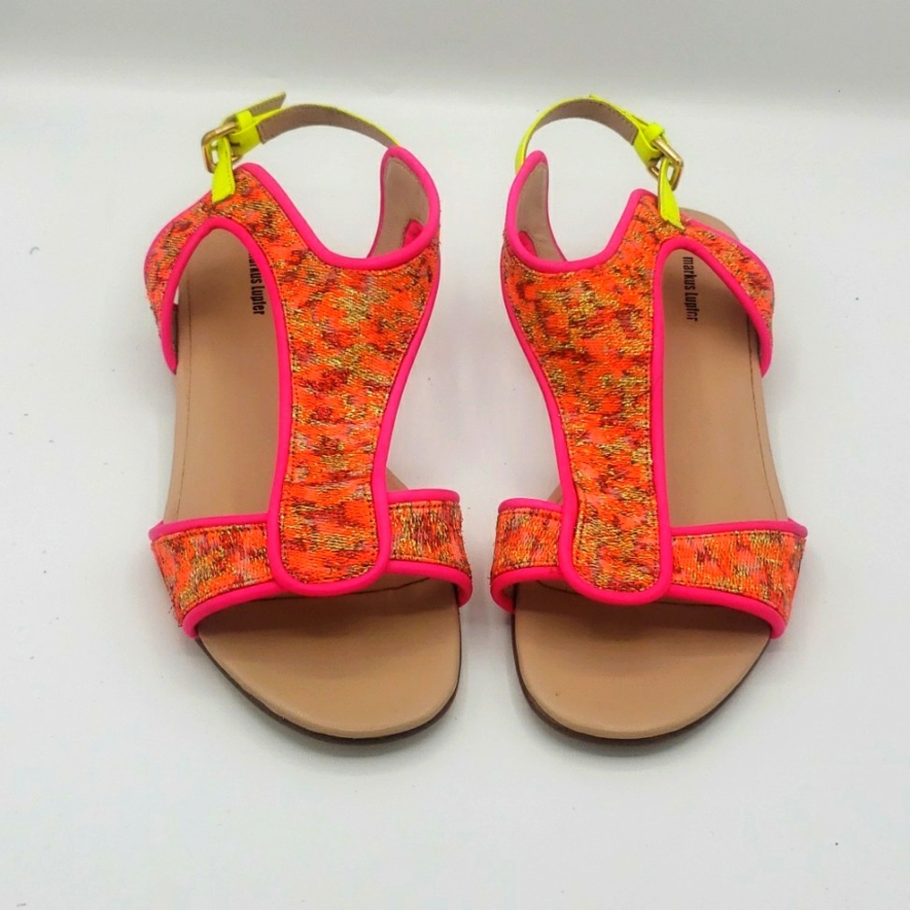 Markus Lupfer size 40 NEW NEVER BEEN WORN COLOR HOT PINK ORANGE & LIME GREEN